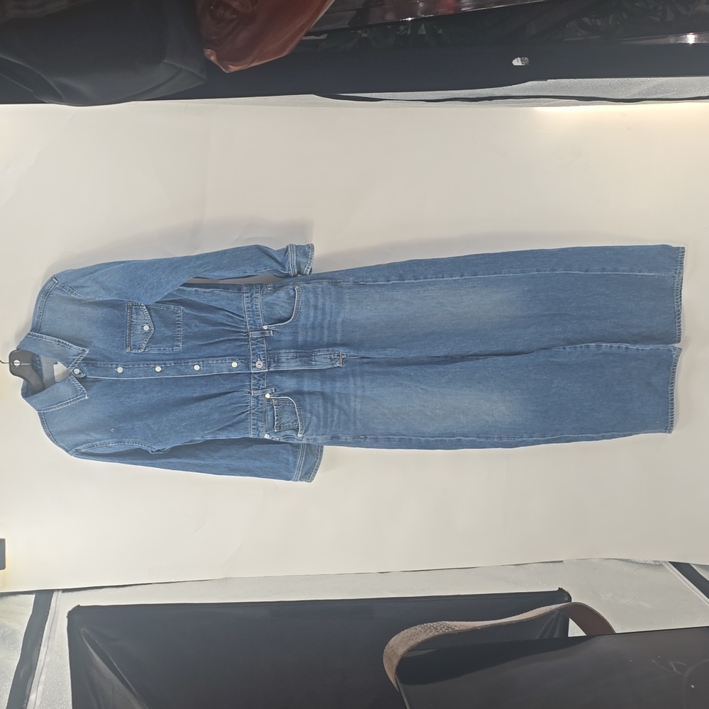 Citizen Of Humanity Maisie Blue Denim Jumpsuit - Picture 9 of 16
